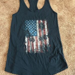 Women's Navy Graphic Tank Top